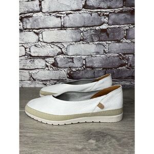 Verbenas White Leather Loafers Slip On Sneaker Casual Beach Shoes Women 40EU/9US